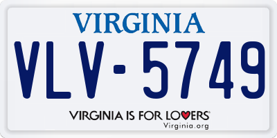 VA license plate VLV5749