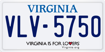 VA license plate VLV5750