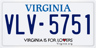 VA license plate VLV5751