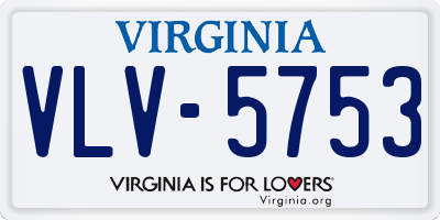 VA license plate VLV5753