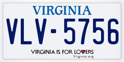 VA license plate VLV5756