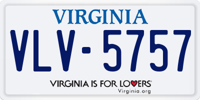 VA license plate VLV5757