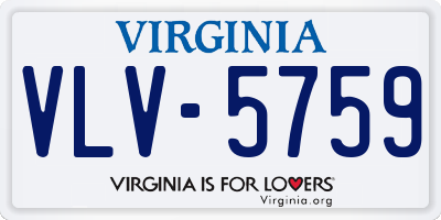 VA license plate VLV5759