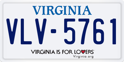 VA license plate VLV5761