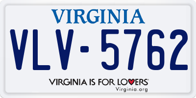 VA license plate VLV5762