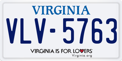 VA license plate VLV5763