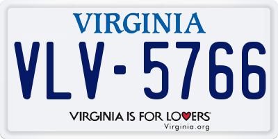 VA license plate VLV5766