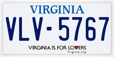 VA license plate VLV5767