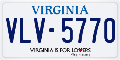 VA license plate VLV5770