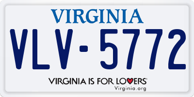 VA license plate VLV5772