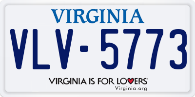 VA license plate VLV5773