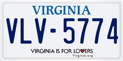 VA license plate VLV5774