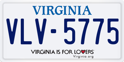 VA license plate VLV5775