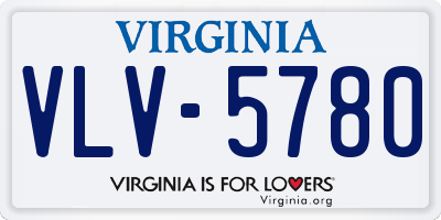 VA license plate VLV5780