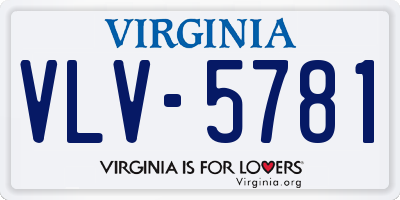 VA license plate VLV5781