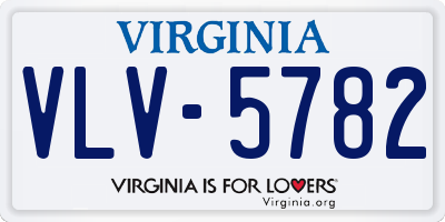 VA license plate VLV5782