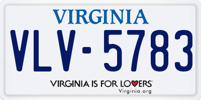 VA license plate VLV5783