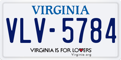 VA license plate VLV5784