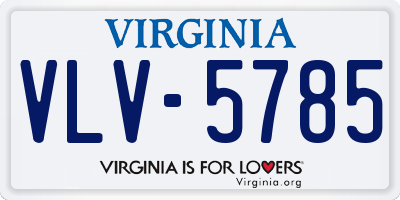 VA license plate VLV5785