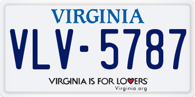 VA license plate VLV5787