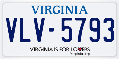 VA license plate VLV5793