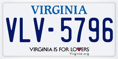 VA license plate VLV5796