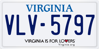 VA license plate VLV5797