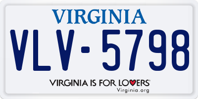 VA license plate VLV5798