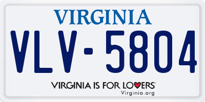 VA license plate VLV5804