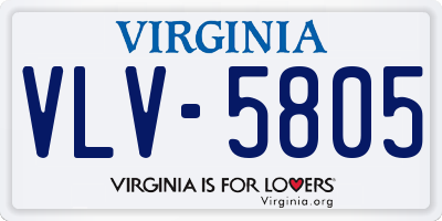 VA license plate VLV5805