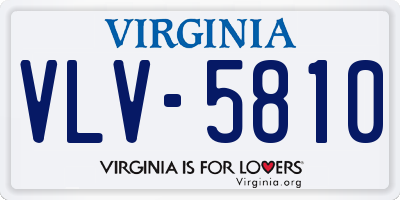 VA license plate VLV5810