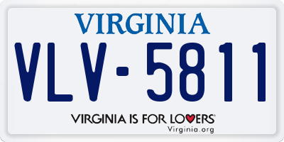 VA license plate VLV5811