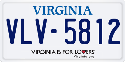 VA license plate VLV5812