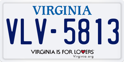 VA license plate VLV5813