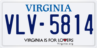 VA license plate VLV5814