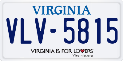 VA license plate VLV5815