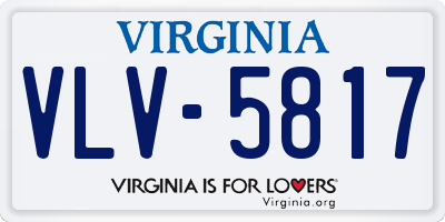 VA license plate VLV5817