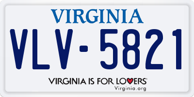 VA license plate VLV5821