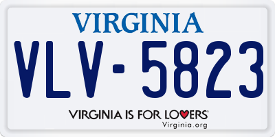 VA license plate VLV5823