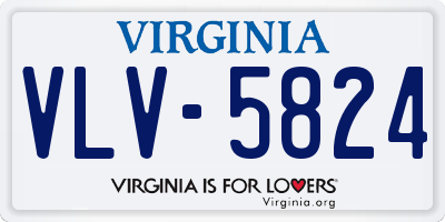 VA license plate VLV5824