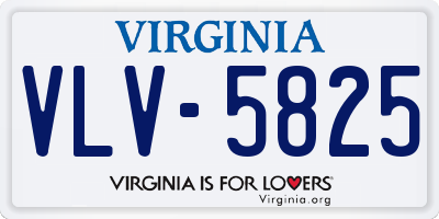 VA license plate VLV5825