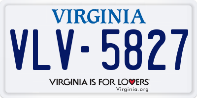 VA license plate VLV5827