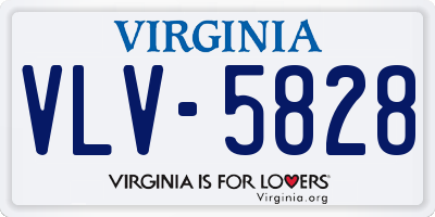 VA license plate VLV5828