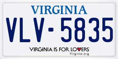 VA license plate VLV5835