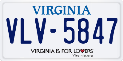 VA license plate VLV5847