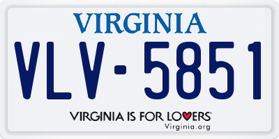 VA license plate VLV5851