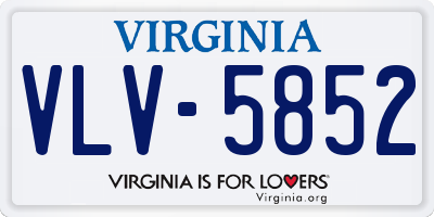 VA license plate VLV5852