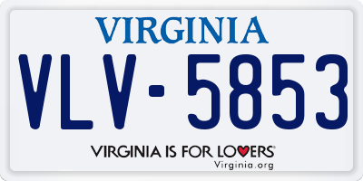 VA license plate VLV5853