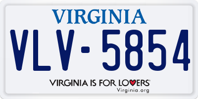 VA license plate VLV5854