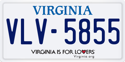 VA license plate VLV5855